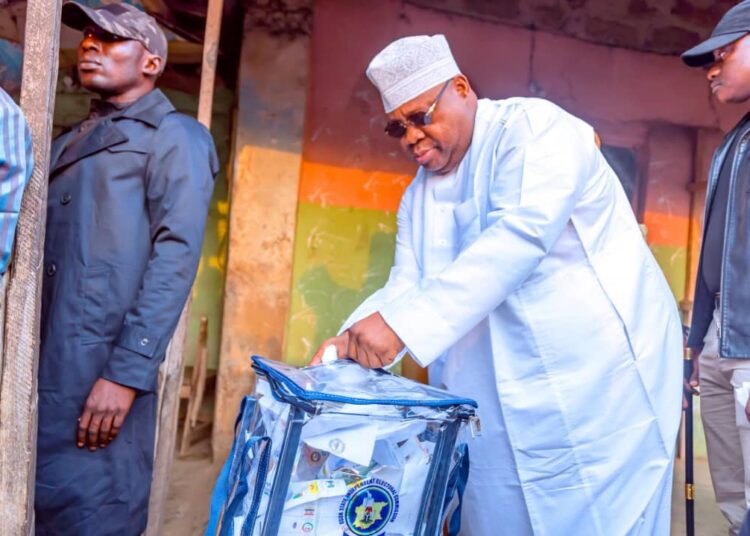 Gov Adeleke Casts Vote In Osun LG Polls