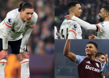 EPL: Liverpool Held Aston Villa In 4-goal Thriller To Go 8 Points Clear