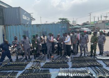 PICTORIAL: Customs Hands Over Intercepted Arms, Ammunition Cache To NCCSALW
