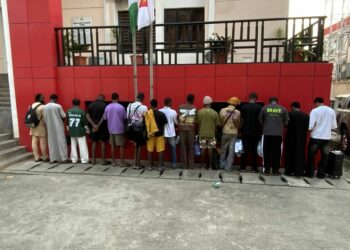 PICTORIAL: EFCC Arrests 15 Suspected Internet Fraudsters In Abuja
