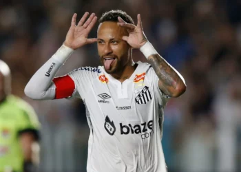 Neymar On Target For Santos, His First Goal Since 2023