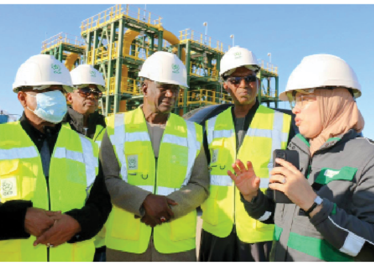 L-R: Yobe  State commissioner for Local Government, Ibrahim Adamu Jajere; SSG Baba Mallam Wali mni among others during a visit to Mohammed VI University, Ben Guerir, Morocco