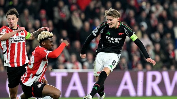 Champions League: Arsenal Make History, Thrash PSV 7-1 In First Leg 1 0 PSV Eindhoven v Arsenal FC UEFA Champions League 202425 Round of 16 First Leg