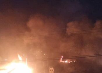 JUST-IN: Fire Engulfs Cars, Buildings As Gas Tanker Explodes In Lagos