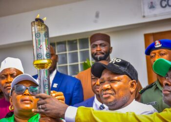Niger Gov Receives Torch For National Sports Festival 