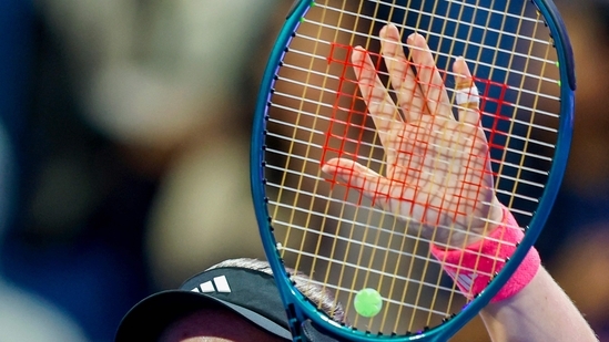 WTA Announces Paid Maternity Leave For Players 1 Latvia's Jelena Ostapenko greets the crowd after winning the 2025 WTA Qatar Open semi-final tennis match against Polands Iga Swiatek at the Khalifa International Tennis Complex in Doha on February 14, 2025. (Photo by KARIM JAAFAR / AFP)