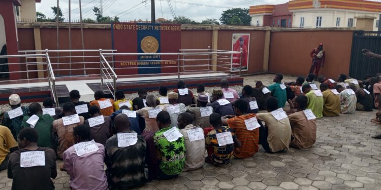 Amotekun Corps Arrests 32 Suspected Kidnappers In Ondo