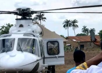 JUST-IN: Despite Ban Against Public Gatherings In Kogi, Suspended Senator Natasha Storms Hometown With Chopper