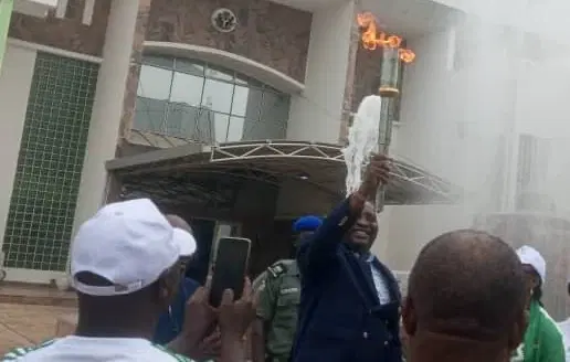 Ogun 2025: Benue Governor Receives Torch Of Unity For Participation 1 Benue Governor Receives Torch Of Unity For Participation