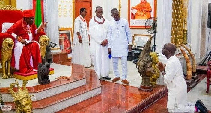 Oba Of Benin Receives Okpebholo, Idahosa After Tribunal Victory 1 Oba Of Benin Receives Okpebholo Idahosa After Tribunal Victory