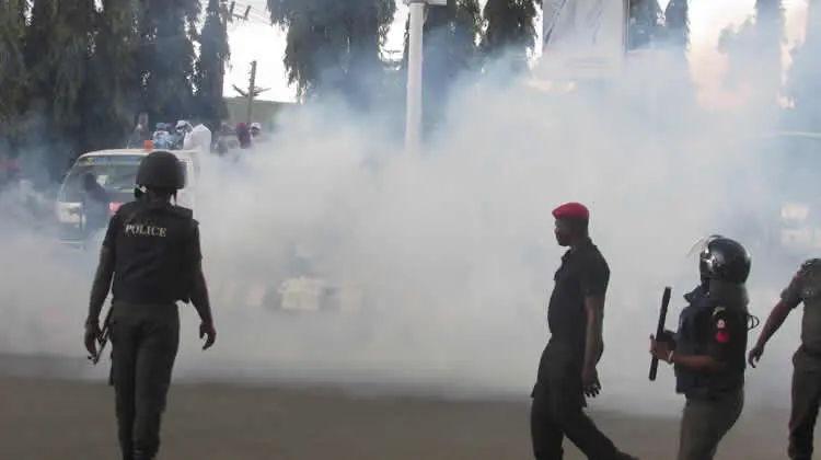 Sowore-led Protesters Dispersed With Teargas In Abuja Amid Police Day Celebrations 1 Sowore led Protesters Dispersed With Teargas In Abuja