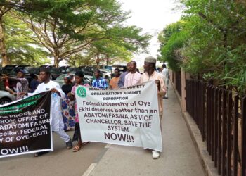 Protesters Storm Ministry, Demand Suspension Of FUOYE VC Over Alleged Sexual Harassment