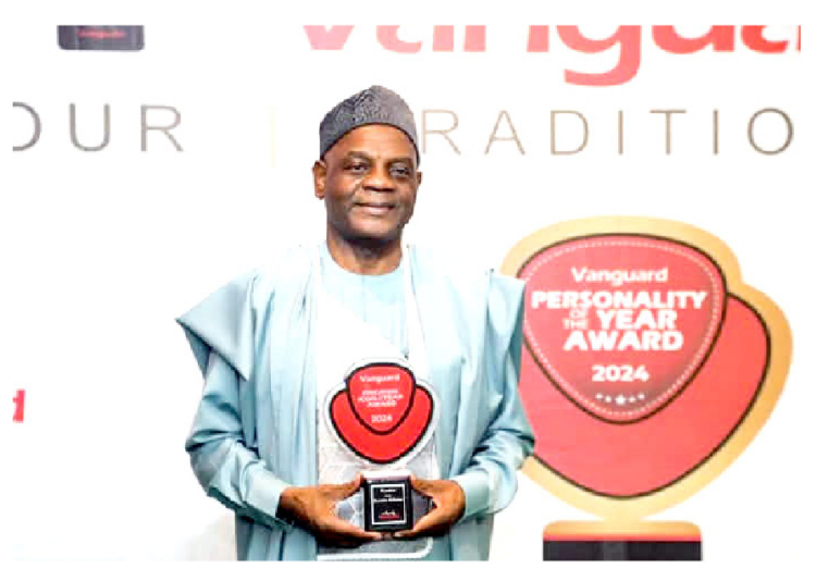Executive secretary, TETFund, Arc. Sonny Echono with his Education Icon 2024 award