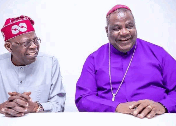 President Bola Tinubu with Archbishop Praise Daniel