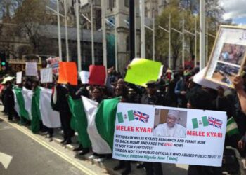 Nigerians In UK Protest Over Ex-NNPCL Boss, Mele Kyari