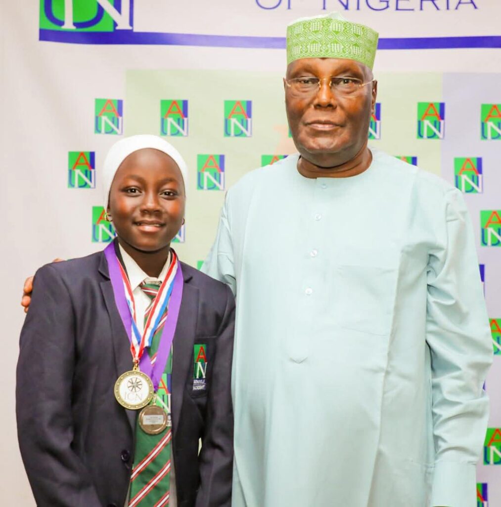 Atiku meets idp girl turned chess champion