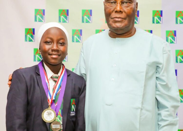 Atiku meets idp girl turned chess champion