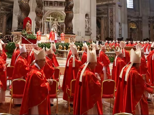 Pope in cathedral