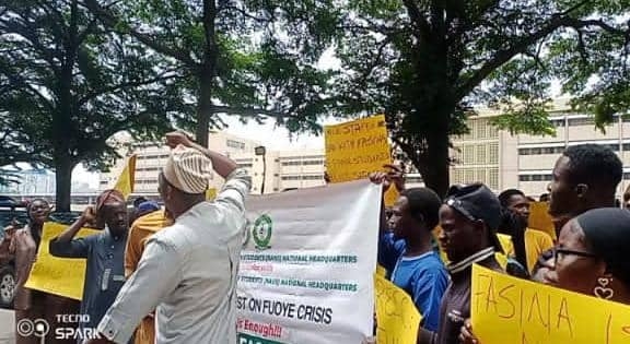 NANS Protests Alleged Sexual Harassment, Corruption By FUOYE VC 1 WhatsApp Image 2025 05 15 at 17.26.23