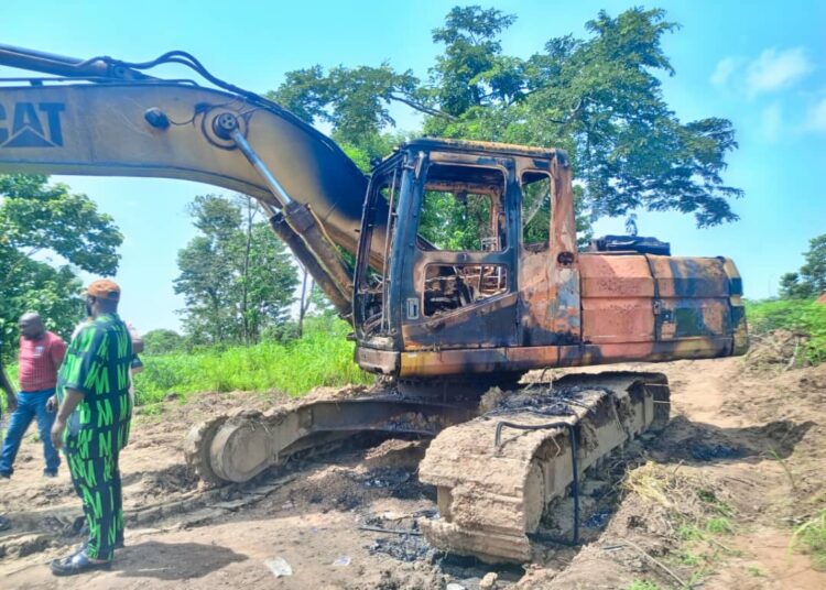 Warlords Burn Ebonyi Gov't Excavator Deployed For Boundary Demarcation