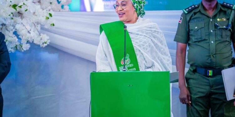 Representative of the First Lady, Mrs Nana Shettima, at the RHI event in Umuahia, Abia State.