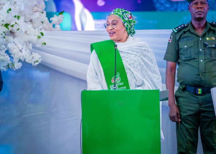 Representative of the First Lady, Mrs Nana Shettima, at the RHI event in Umuahia, Abia State.