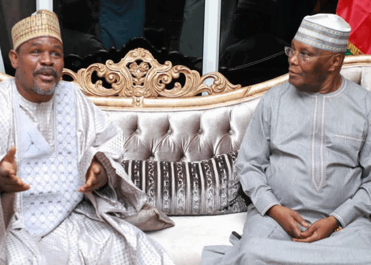 L-R: Hon. Gudaji Kazaure and former Vice President Atiku Abubakar.