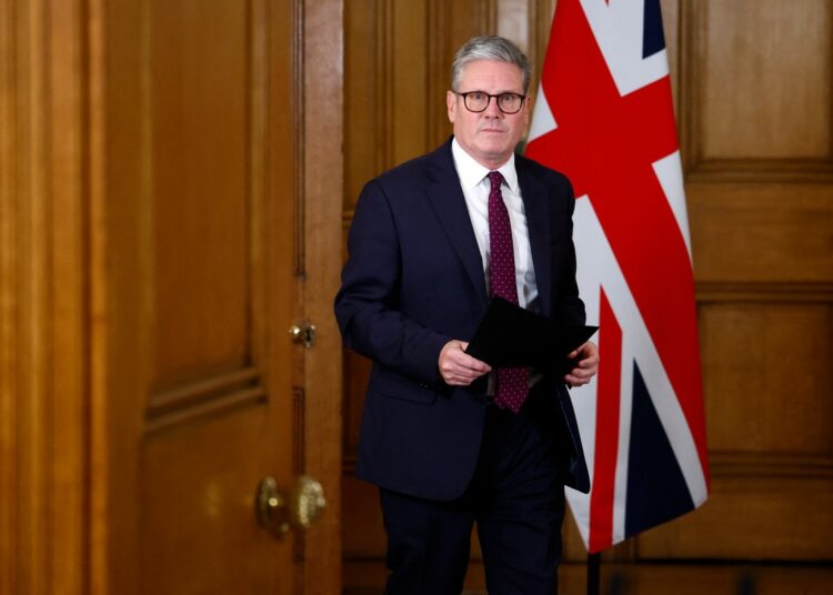 Britain's Prime Minister Keir Starmer arrives to make a statement on the evolving situation in the Middle East, inside 10 Downing Street, in central London, on October 1, 2024. (Photo by BENJAMIN CREMEL / POOL / AFP)
