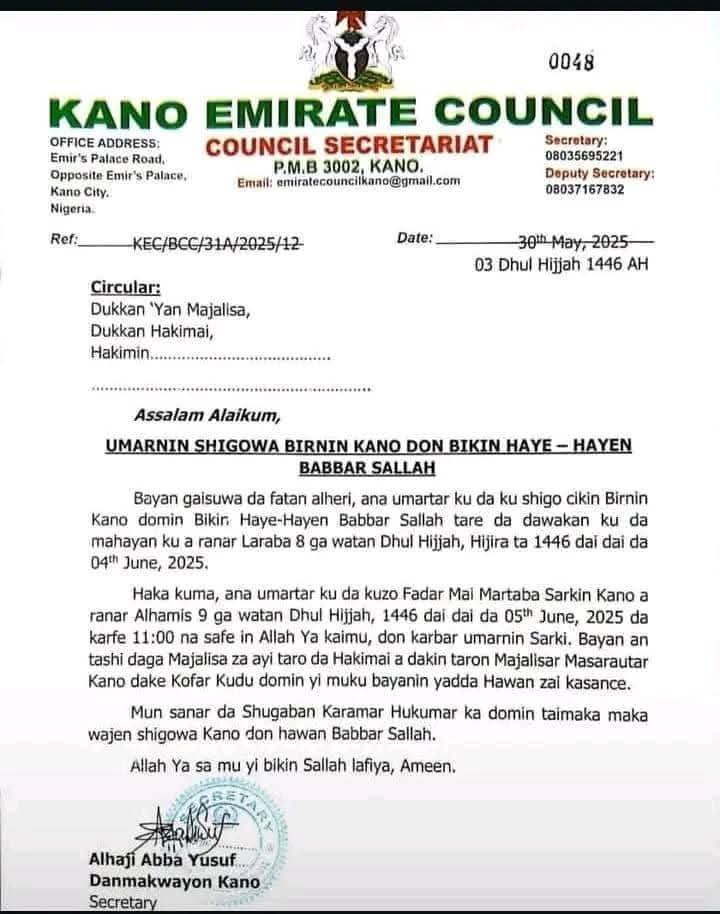 Emir Sanusi II Orders District Heads To Kano For Eid-el-Kabir Durbar