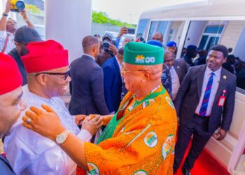 PICTORIAL: Gov Eno Visits Akpabio With 8 Govs, Others After Defection To APC