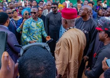 PICTORIAL: Enenche, Wife Visit Benue Community Over Killings, Distribute Relief Materials