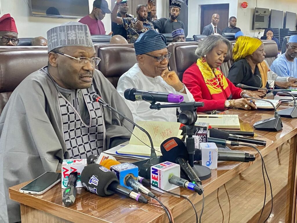 PDP Leaders Visits INEC On Fact-finding Mission