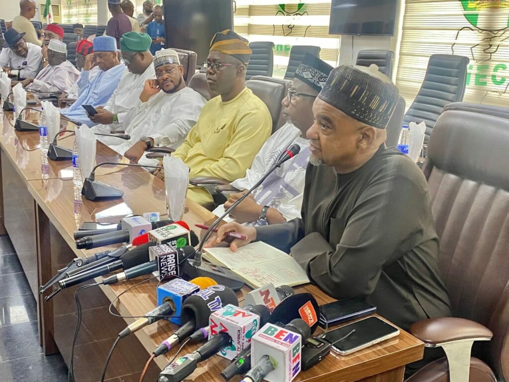 PDP Leaders Visits INEC On Fact-finding Mission