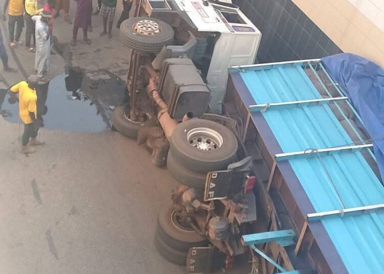 Trailer Plunges Into Muhammadu Buhari Underpass In Kano