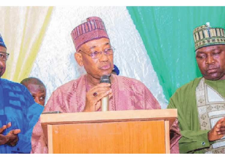 Yobe State House of Assembly Speaker, Rt. Hon. Chiroma Buba Mashio (Middle) during the zonal Public Hearing on premarital genotype and hepatitis test.