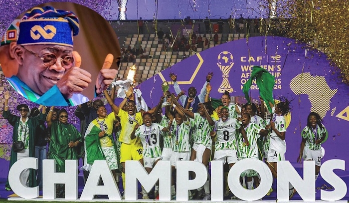 Tinubu To Falcons: ‘Safe Journey Home, Bring The Trophy To Abuja 1 Tinubu Rejoices With Super Falcons For Winning WAFCON Cup Record 10th Time