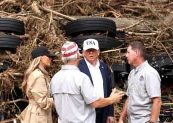 Trump Surveys Texas Flood Damage With 120 Dead, 160 Missing