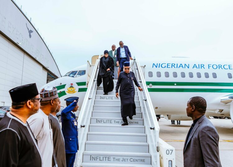 VP Shettima Departs Abuja For Kebbi Over Abducted Schoolgirls 1 VP Shettima Arives Katsina With Ex President Buharis Remains