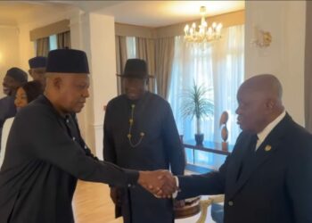 Jonathan, Akufo-Addo Visit VP Shettima In London, Pay Tribute To Late President Buhari
