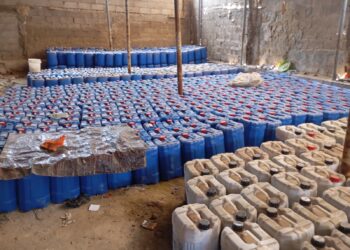 PICTORIAL: NAFDAC Seals Explosive Chemical Warehouse, Destroys N91m Worth Of Tramadol In Kano