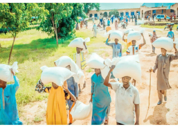 Cross section of beneficiaries of SEMA food basket over flood disaster at Nangere recently