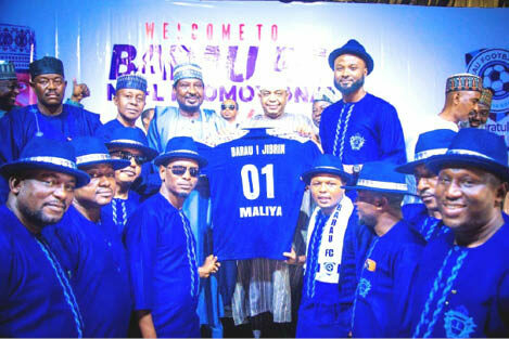 NPFL Spot: Senator Barau Gifts Players 35 Motorcycles, Cash, Unveils Bosso As Team Technical Adviser 1 NPFL ticket Senator Barau rewards players with cash 35 motorcycles
