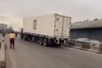 FRSC Officer Flees As Container-laden Truck Crashes In Lagos