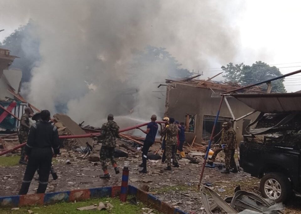 Fire Guts Building At Army Barracks In Ogun