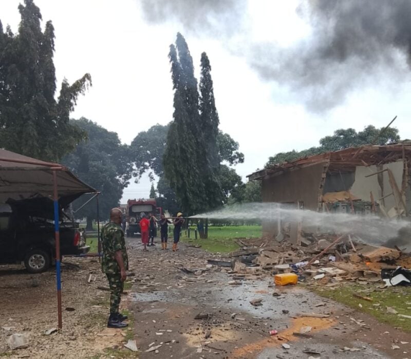 Fire Guts Building At Army Barracks In Ogun