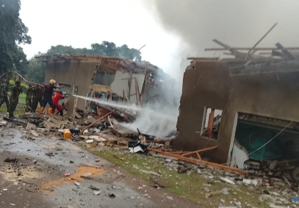 Fire Guts Building At Army Barracks In Ogun