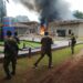 PICTORIAL: Fire Guts Building At Army Barracks In Ogun