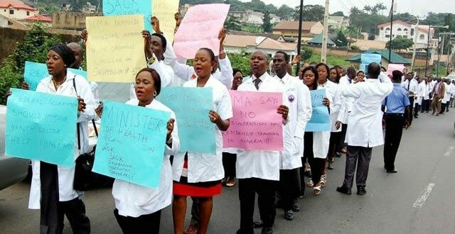 Medical Lecturers' Strike Paralyses Activities At LAUTECH 1 doctor protest 1