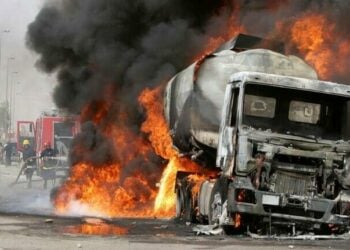 Petrol Tanker Explosion Sparks Fire, Guts 4 Trucks In Lagos