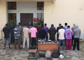 PICTORIAL: EFCC Arrests 19 Suspected Internet Fraudsters In Niger